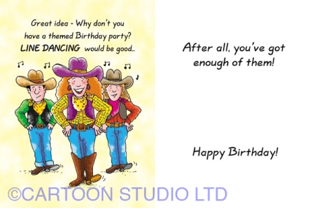 Birthday card design - Line Dancing!